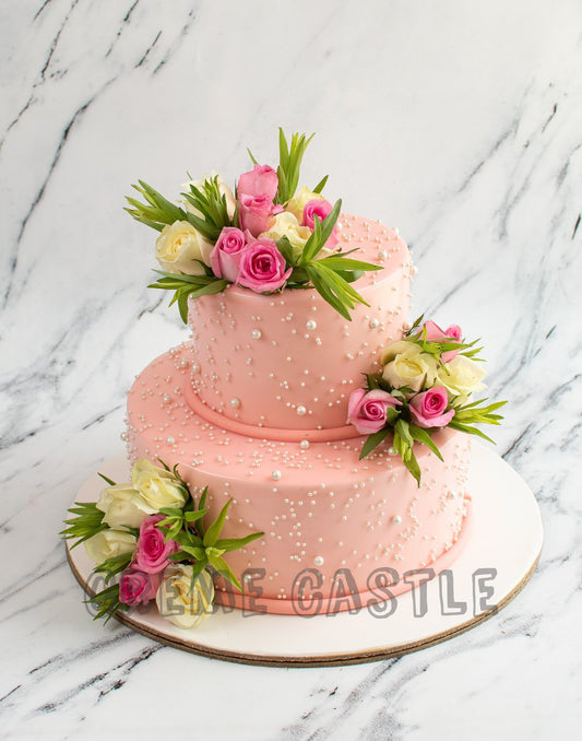 Floral Peach Cake