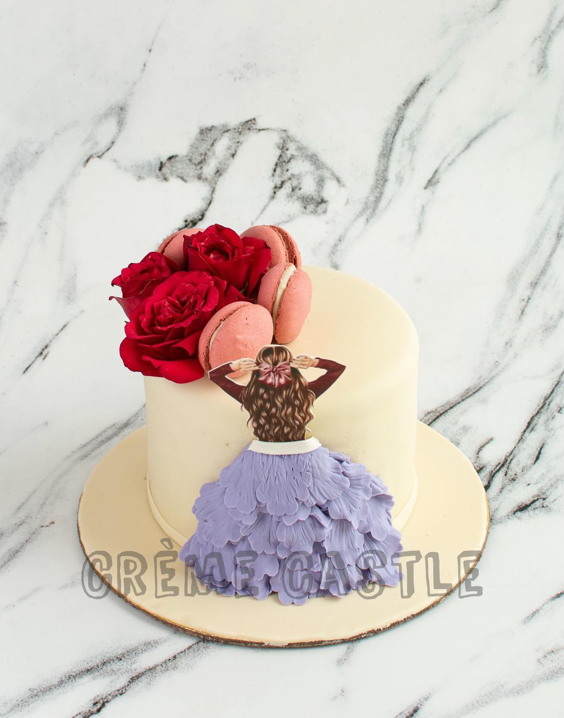 Elegant Girl Dress Cake