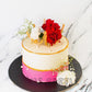 Floral Gold Line Cake