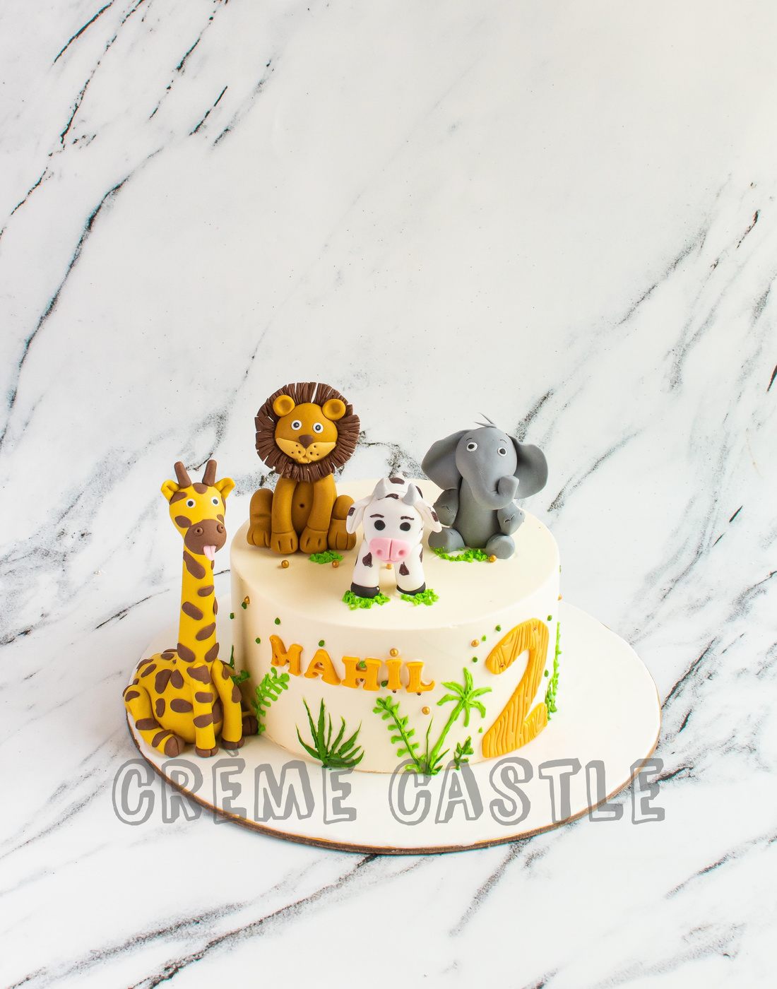 Elizabeth's Zoo Theme 2nd Birthday Cake | 2 birthday cake, Zoo birthday cake,  Celebration cakes
