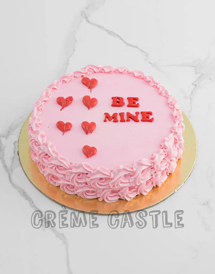 Pink Proposal Valentine Cake