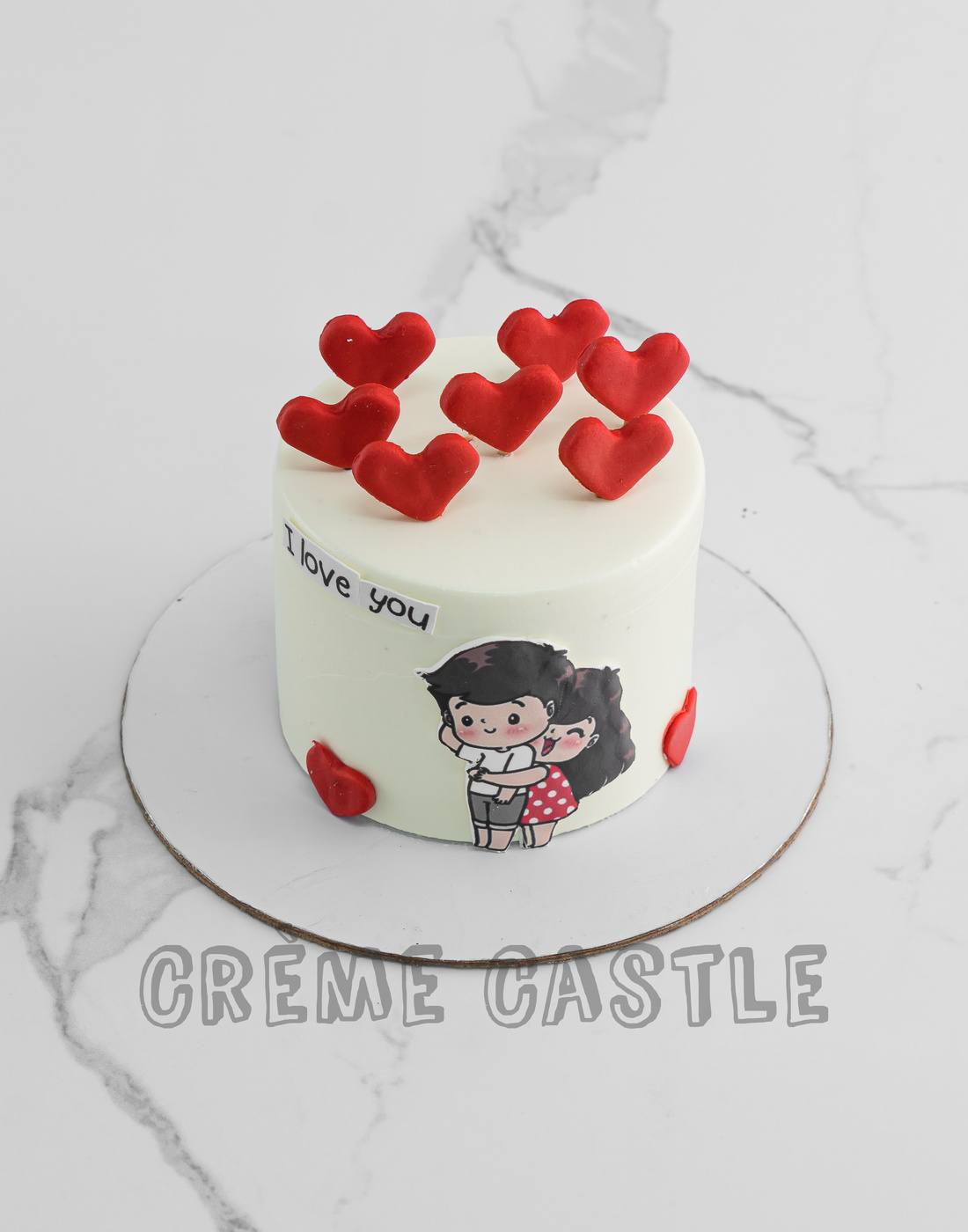 Cupic Couple Valentine Cake