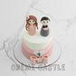 Pastel Couple Valentine Cake