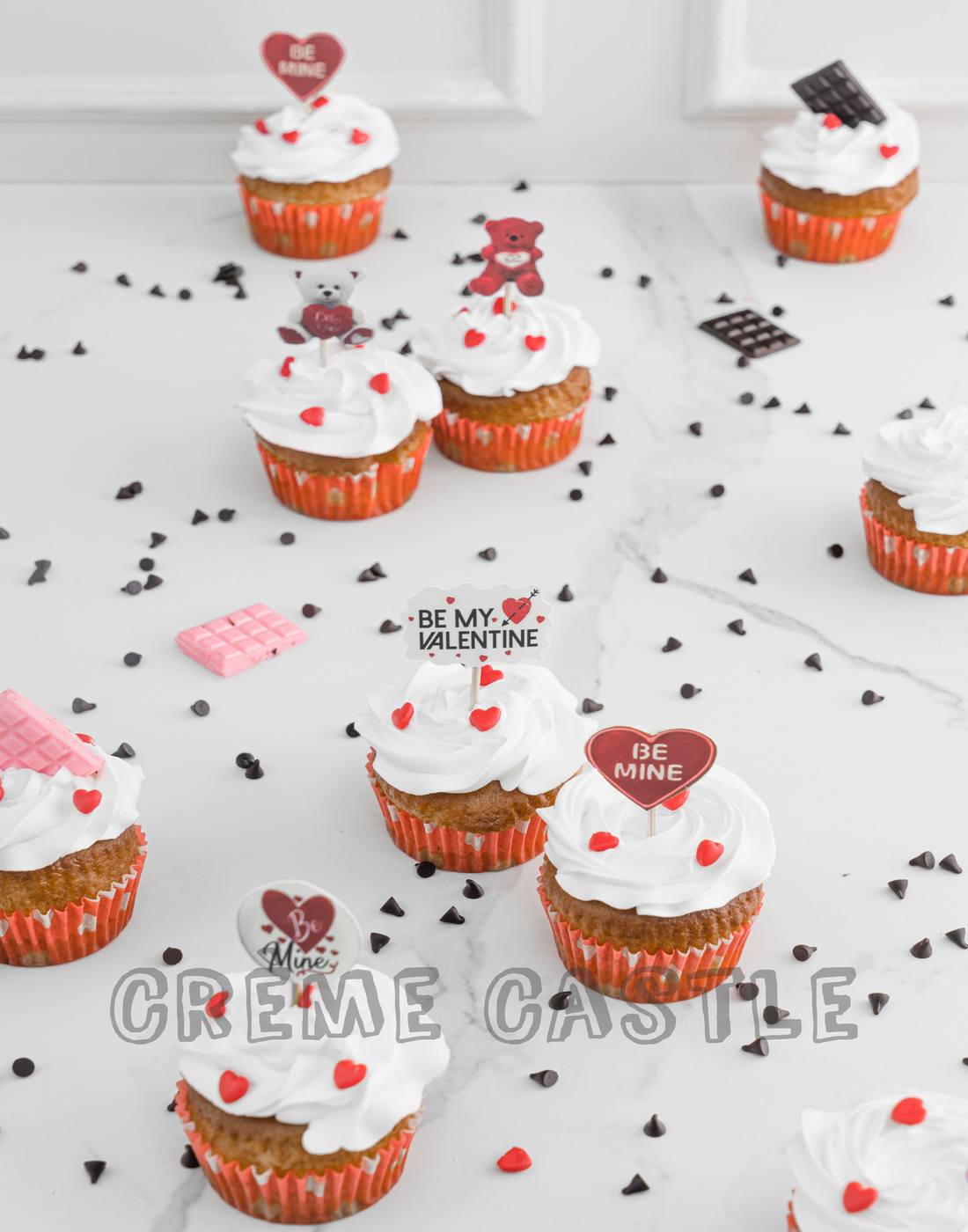 Valentine Cupcakes Set
