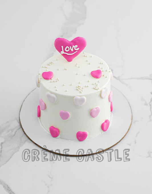 Pastel Pink Valentine Cake