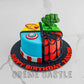 Quad Avengers Spiderman Cake - Creme Castle