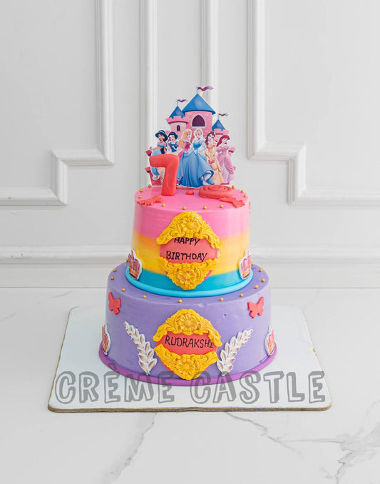 Ombre Princess Cake