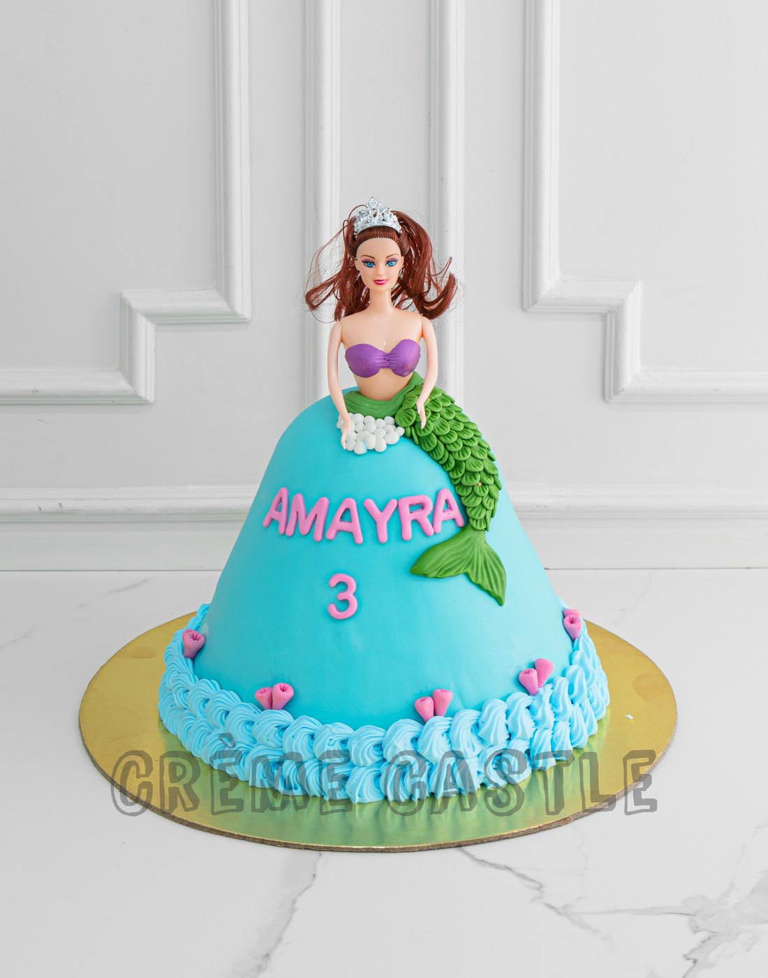 Gold Mermaid Tail and Pink Buttercream Speciality Cake – Cake Creations by  Kate™