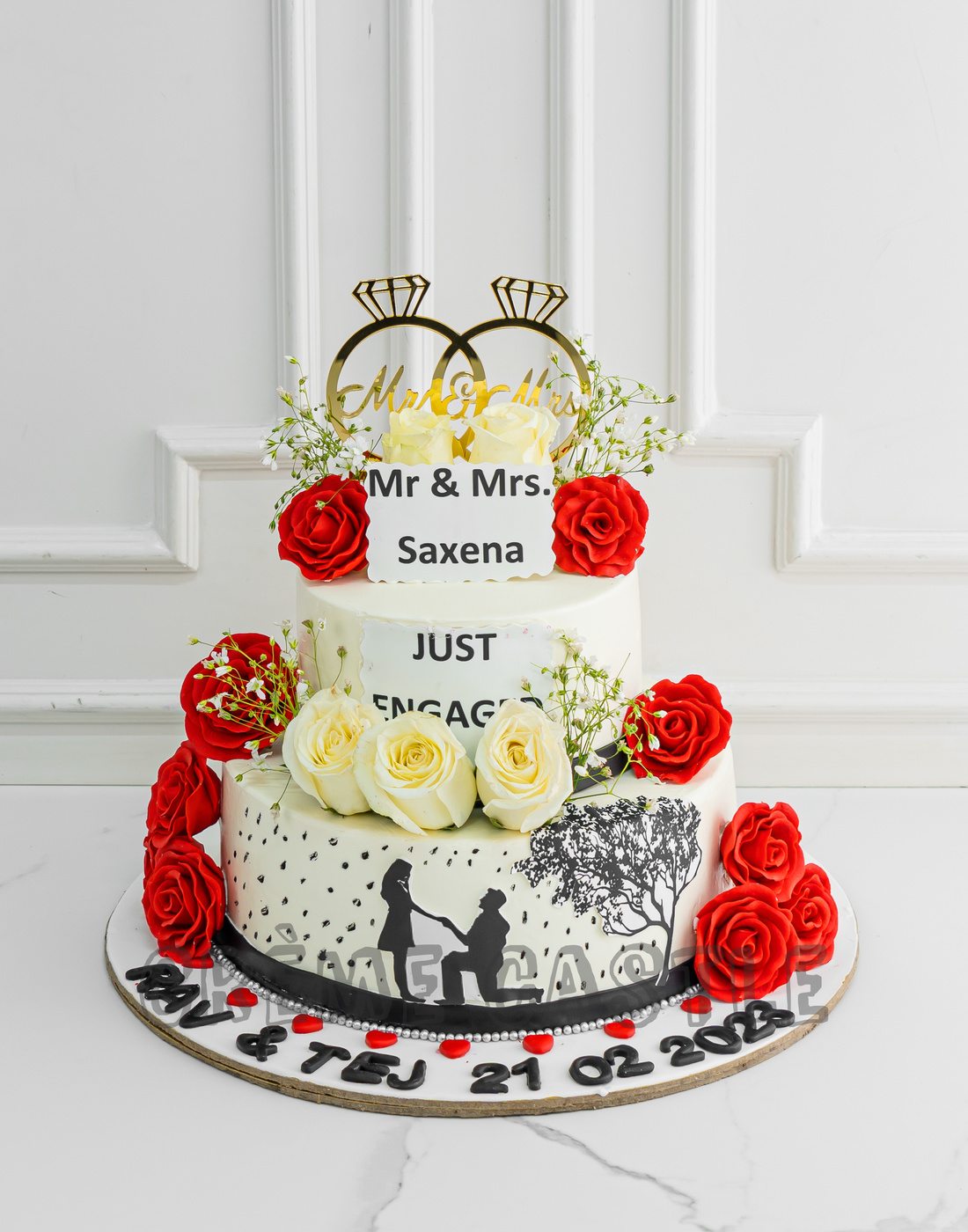 INS Gold Black Acrylic Mr & Mrs Proposal Cake Toppers For Womens Mens  Lovers Weddings Engaged Party Cake Decorations - AliExpress