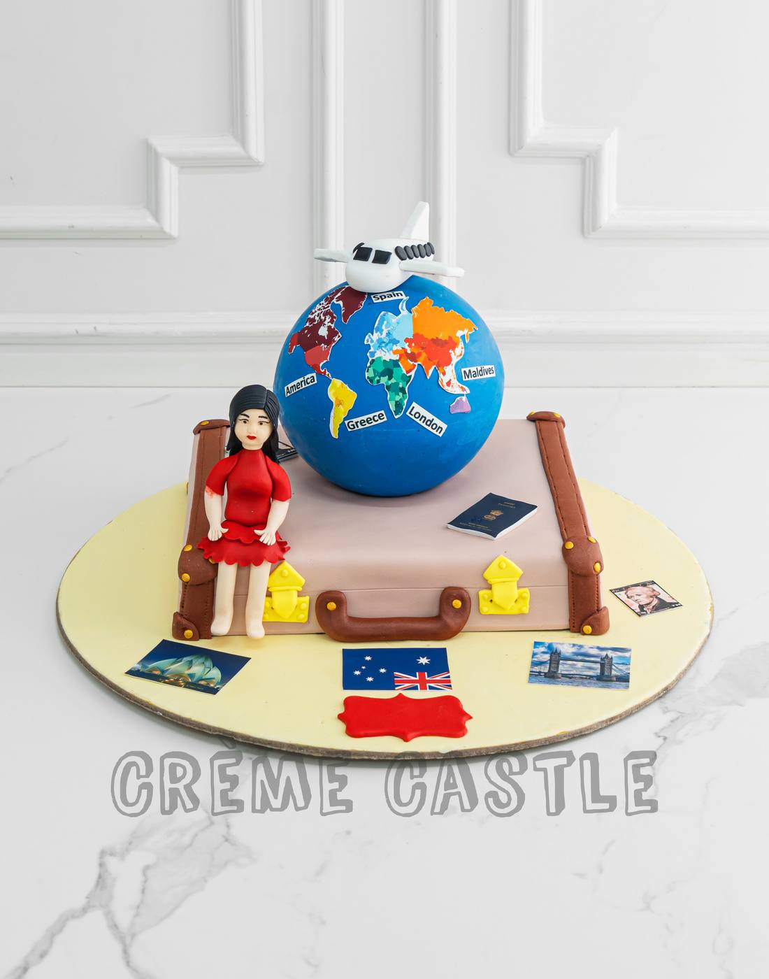 Cartoon Globe Water Land Edible Cake Topper Image ABPID11314 – A Birthday  Place