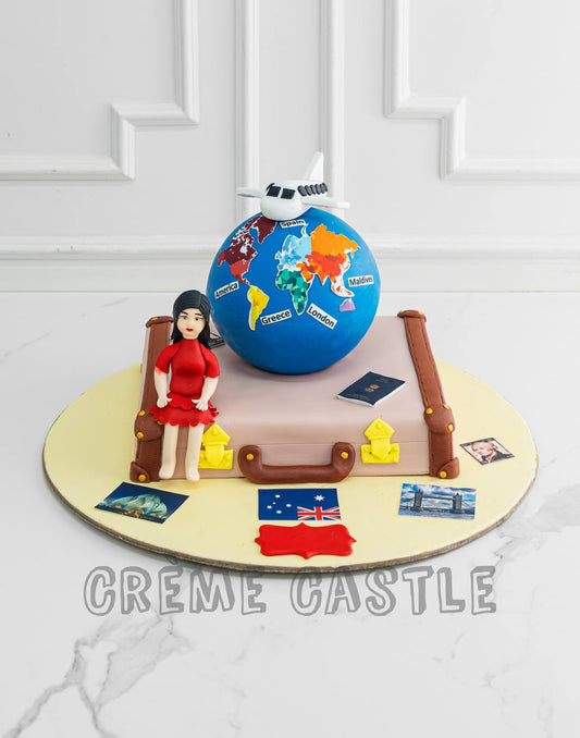 Travel Globe Cake