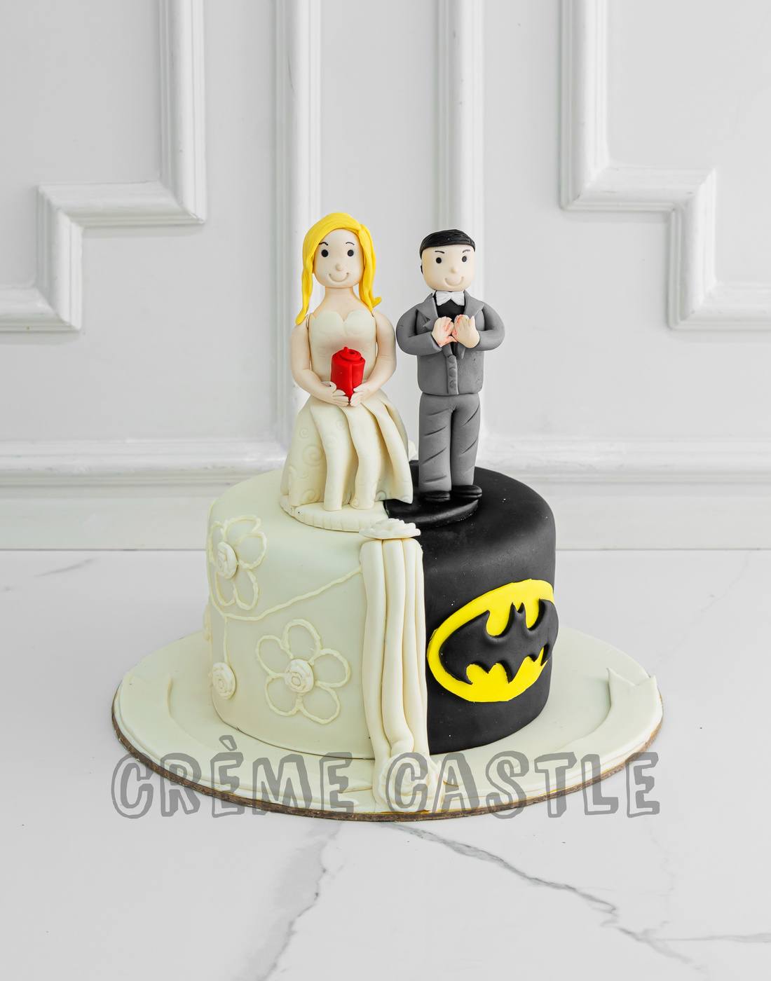 Custom Bride and Batman Wedding Cake Topper