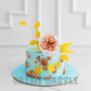 Elegant Golden Floral Cake