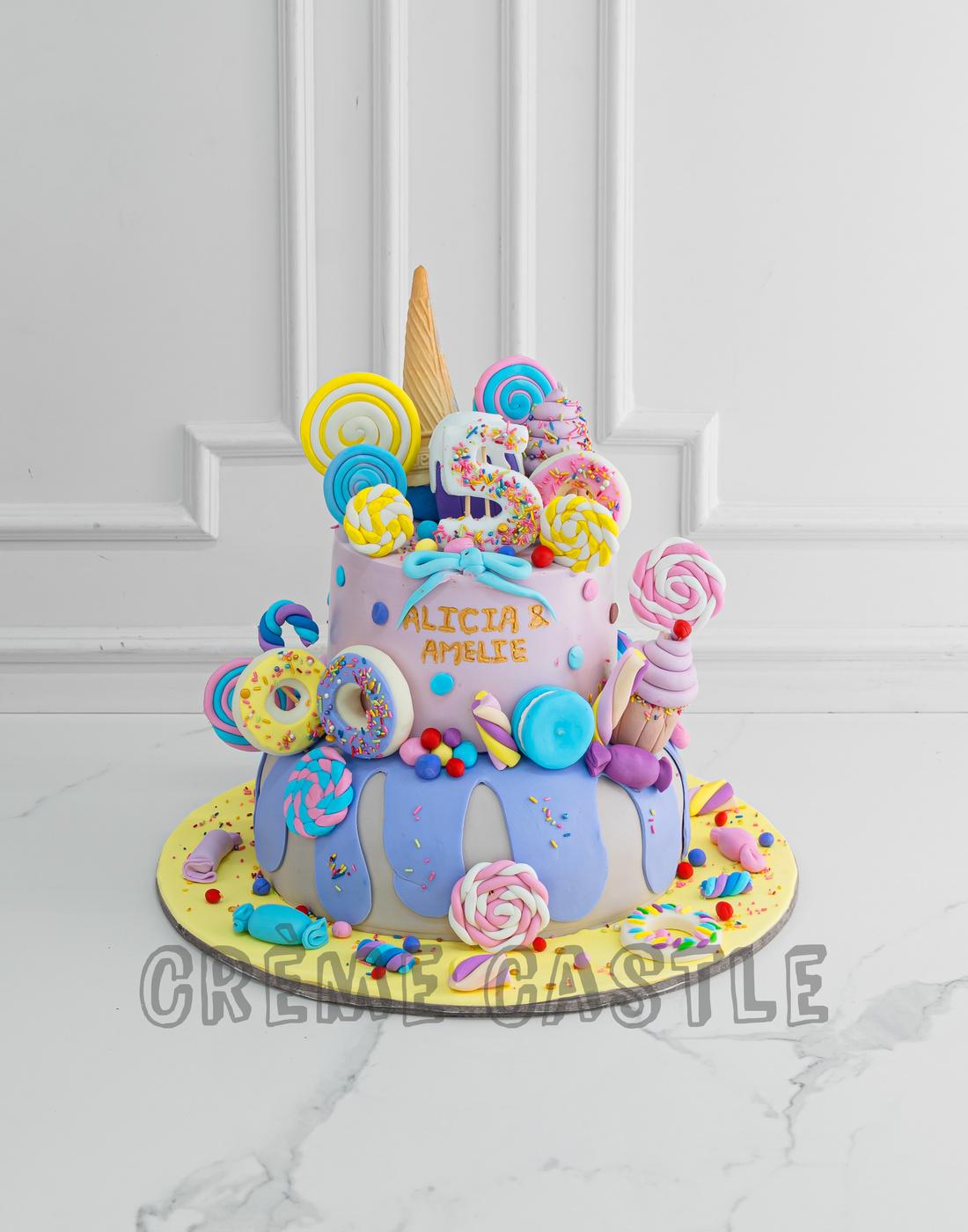 Candyland Theme Dome Cake