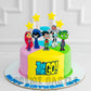 Teen Titans colourful cake