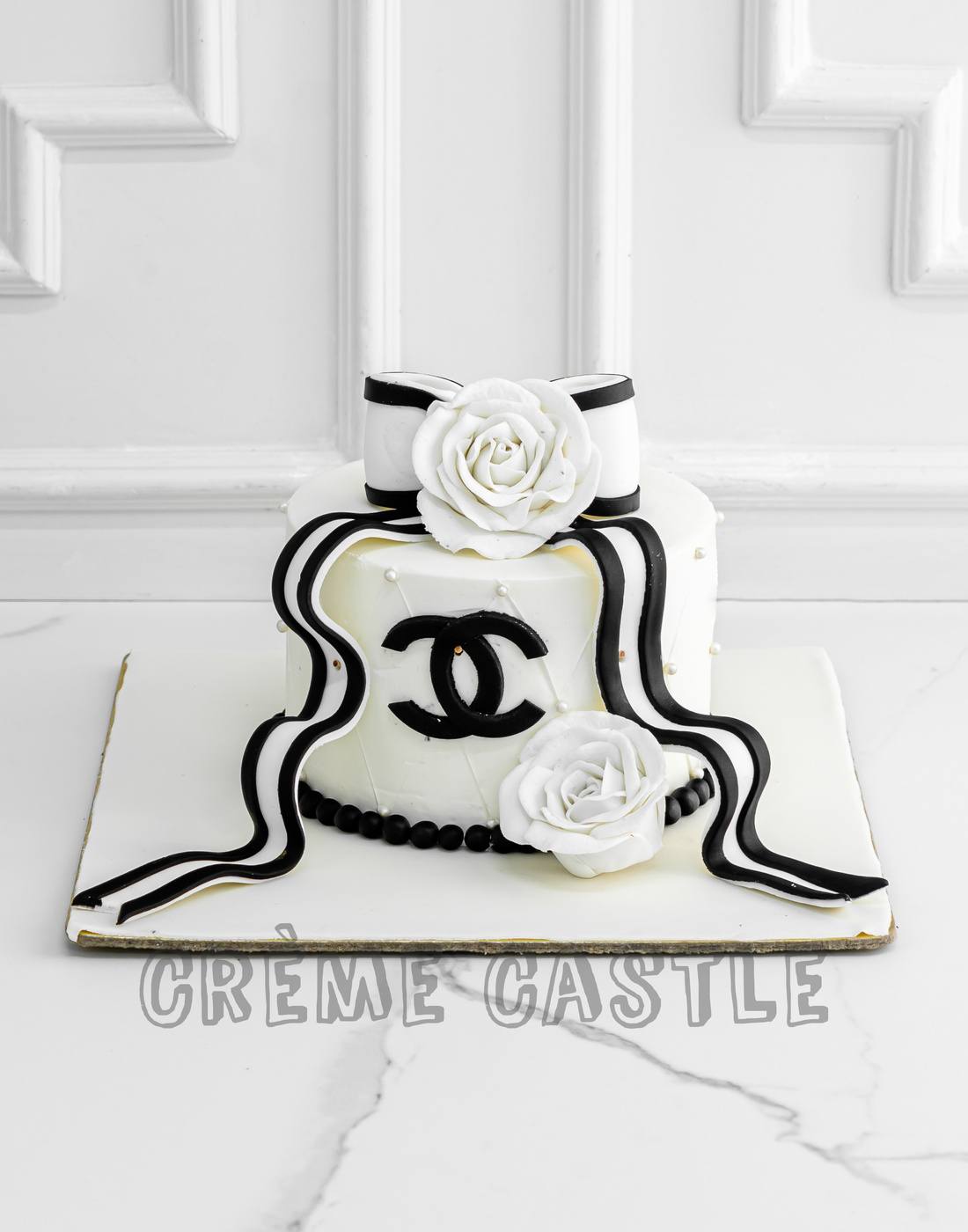 Chanel theme birthday cake. All edible including chocolate shoe! | Girly birthday  cakes, Chanel birthday cake, 40th birthday cakes
