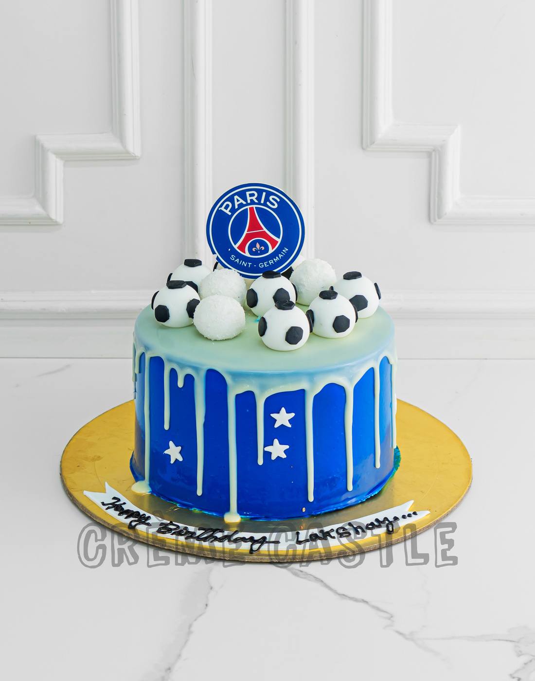 Paris themed single tier Cake
