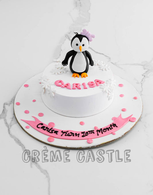 Playful Penguin Cake