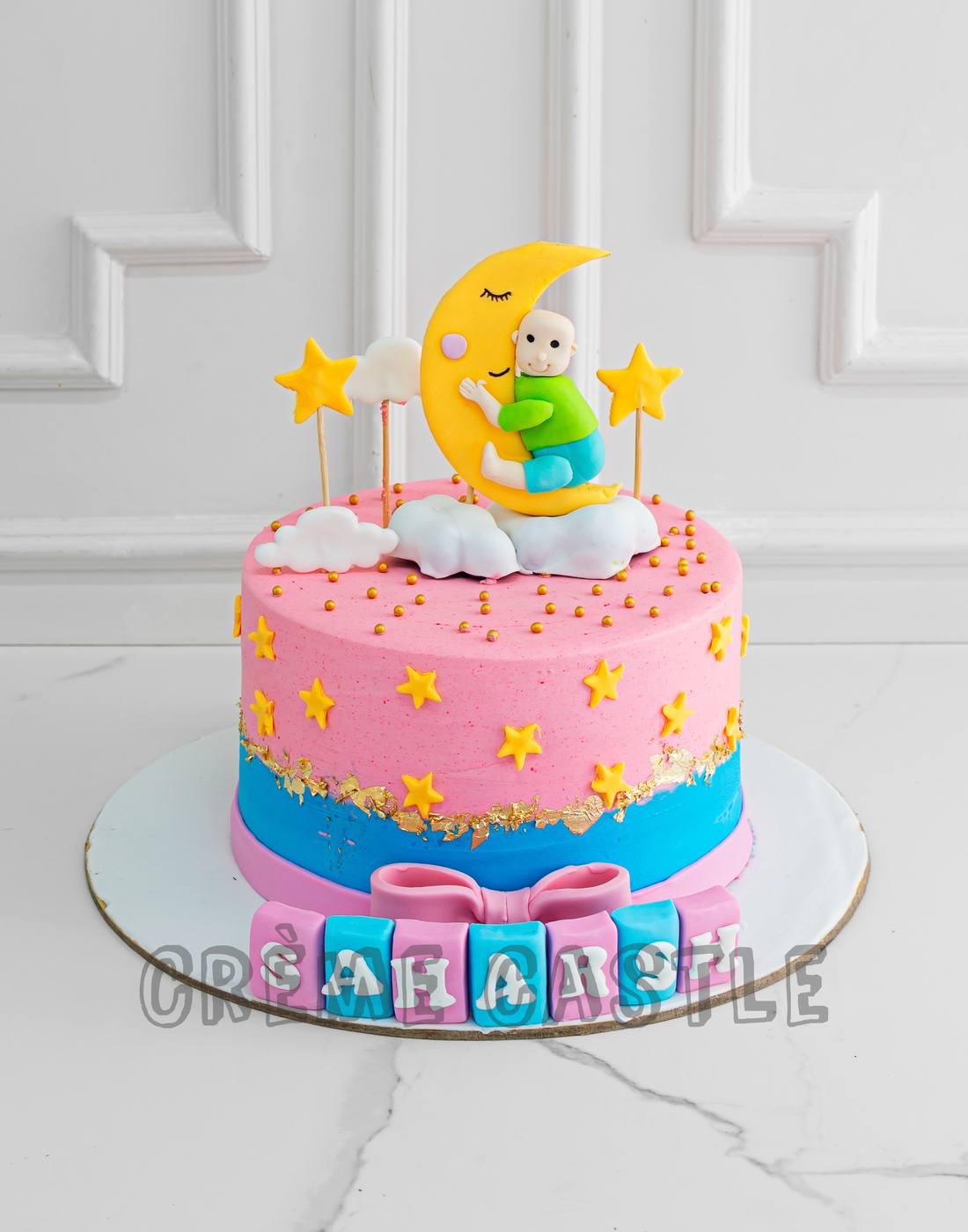 Pastel Sleeping Baby Cake