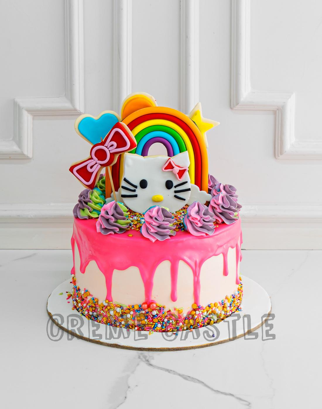 Hello Kitty Drip Cake