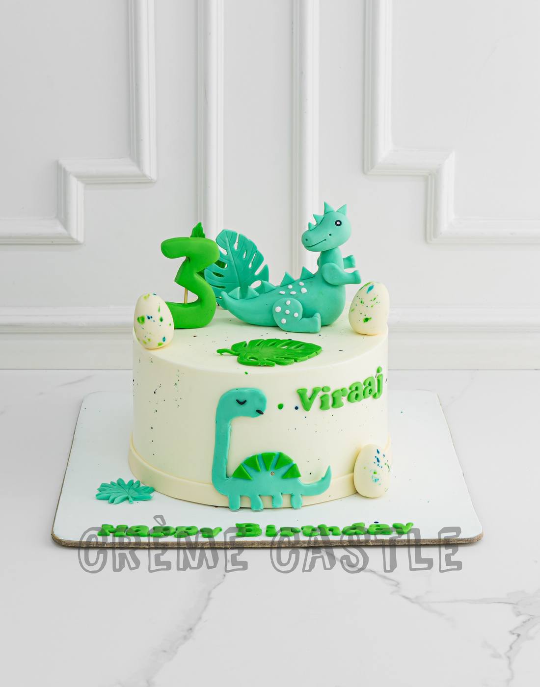Minimal Dinosaur Cake