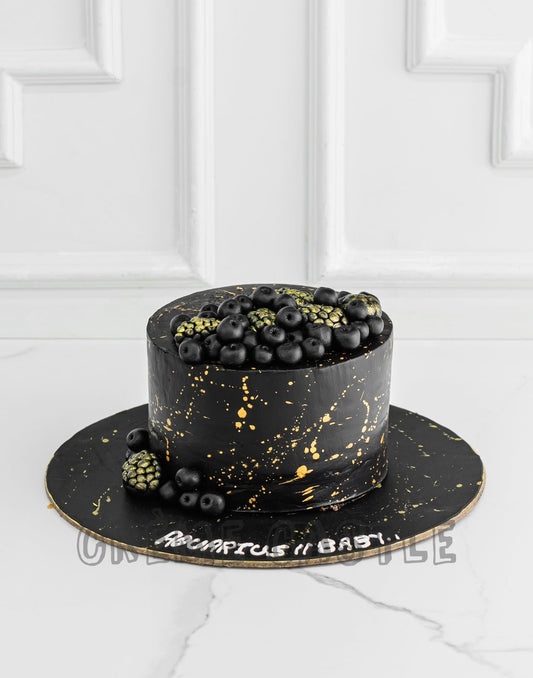 Gold Splash Night Cake