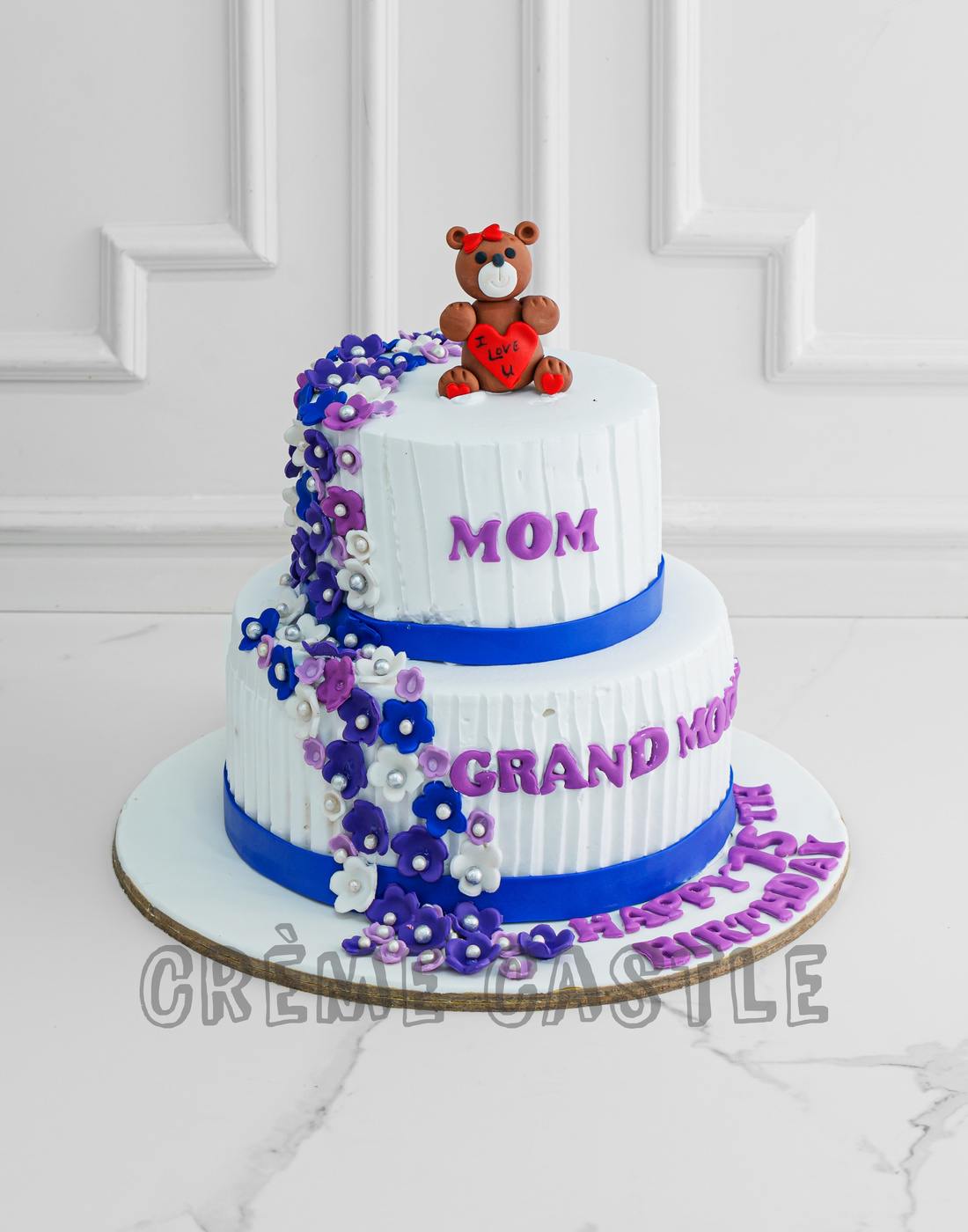 Teddy Floral Cake