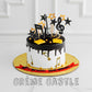 Music Notes Drip Cake