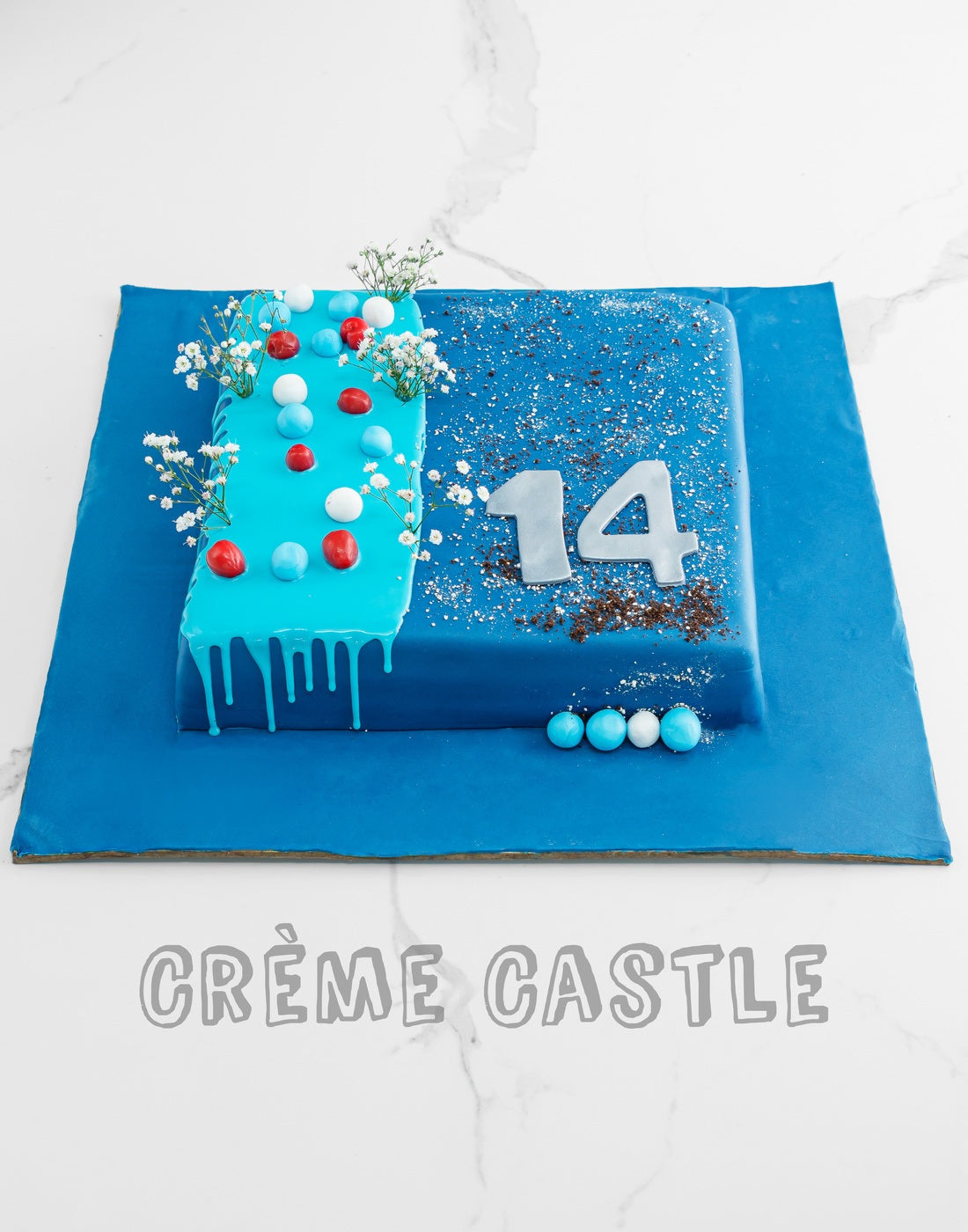 Simple Square Birthday Cake - Regency Cakes Online Shop