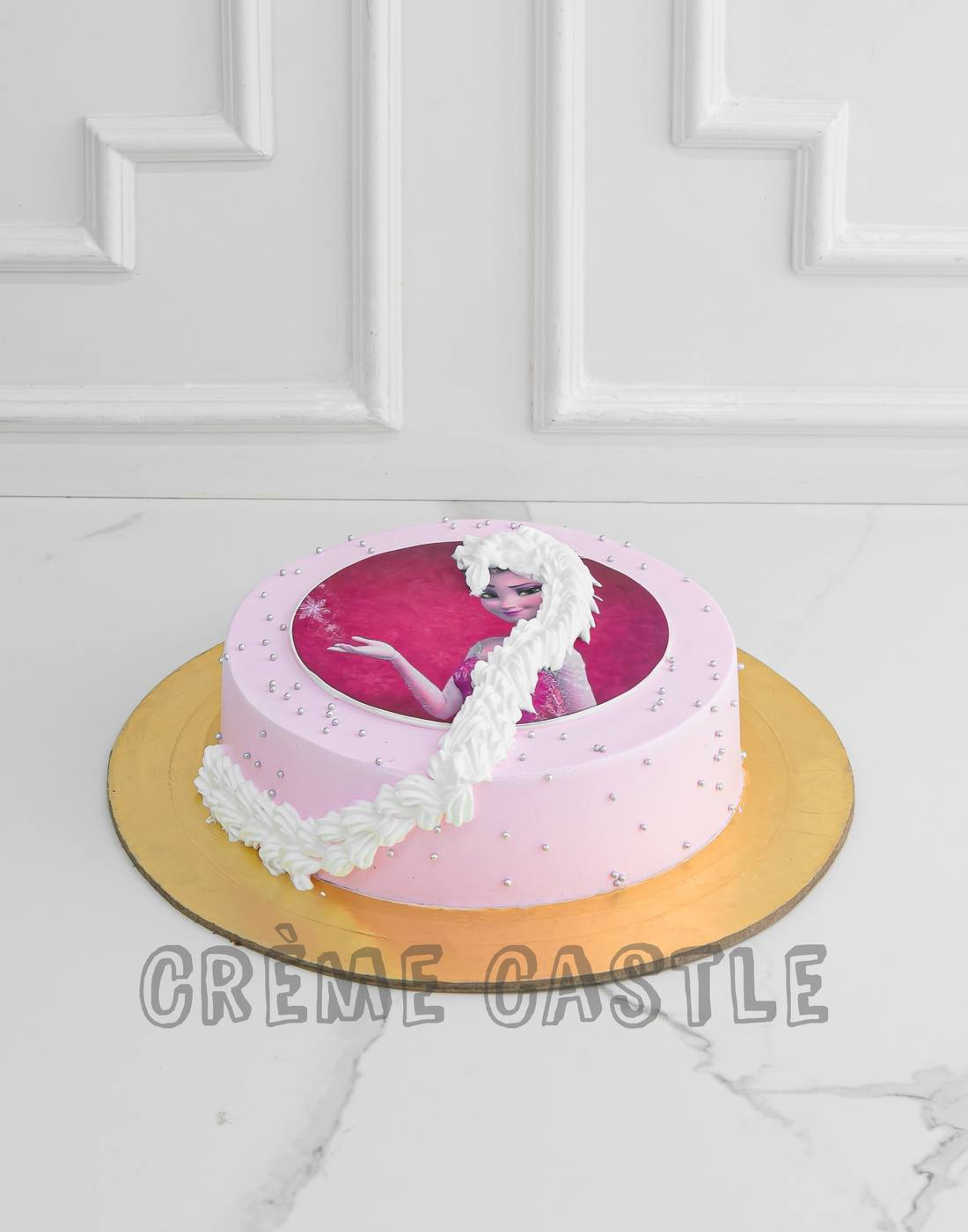Pink Frozen Cream Cake