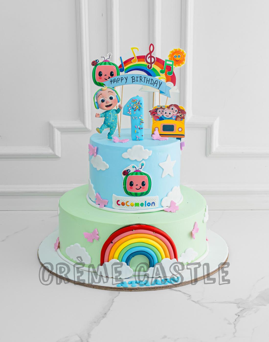 First Birthday Cake | Cocomelon, Princess theme β Creme Castle