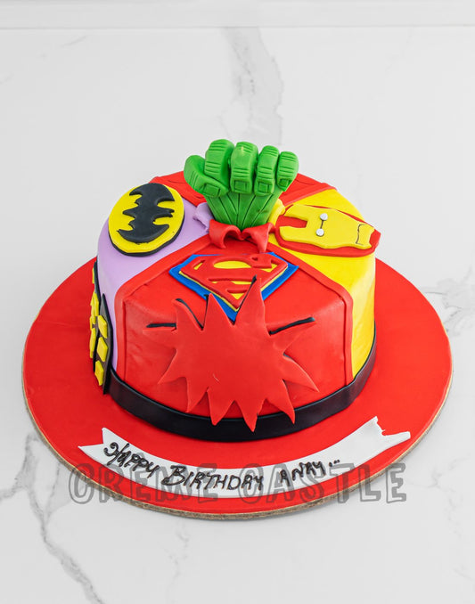 Avengers Comic Cake