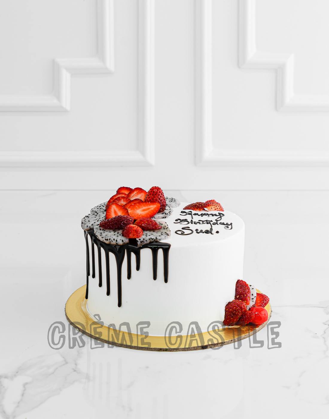 Drippy Strawberry Cake 2