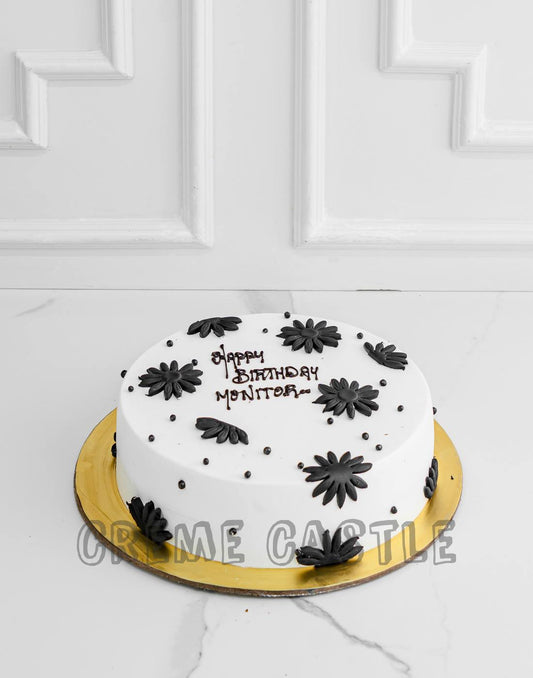 Black Floral Cake