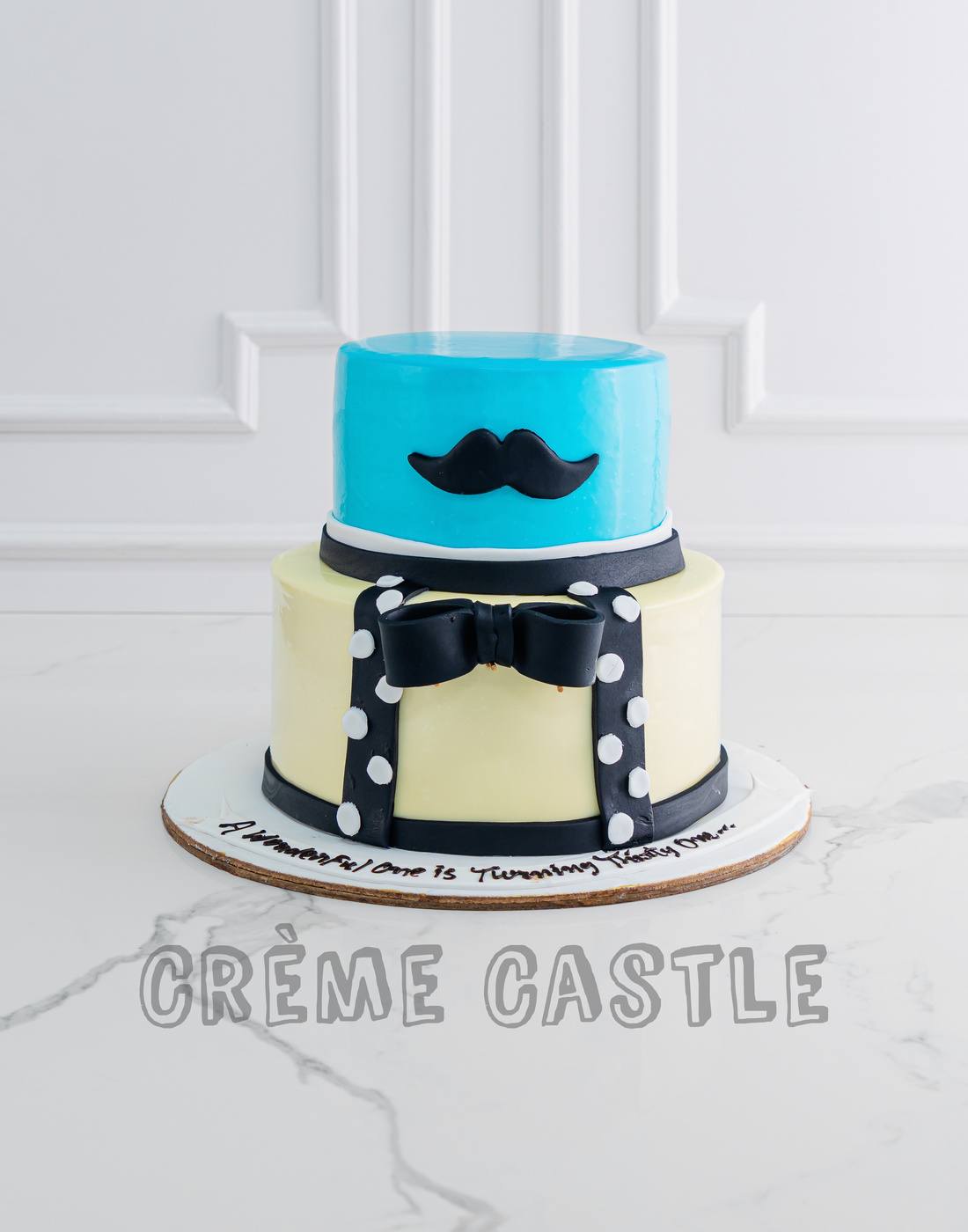 Bow Moustache Cake