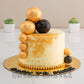 Gold Balls Splash Cake