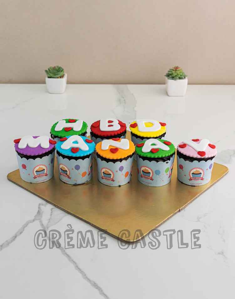 Alphabet Cupcake Creme Castle