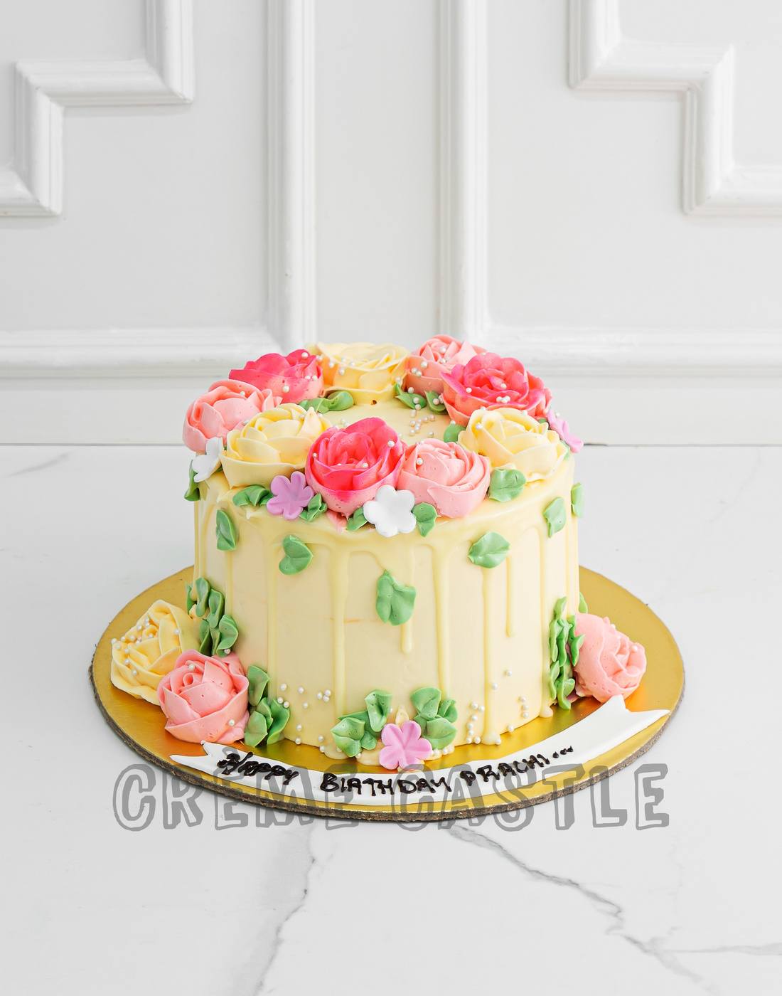 Cream Petals Cake