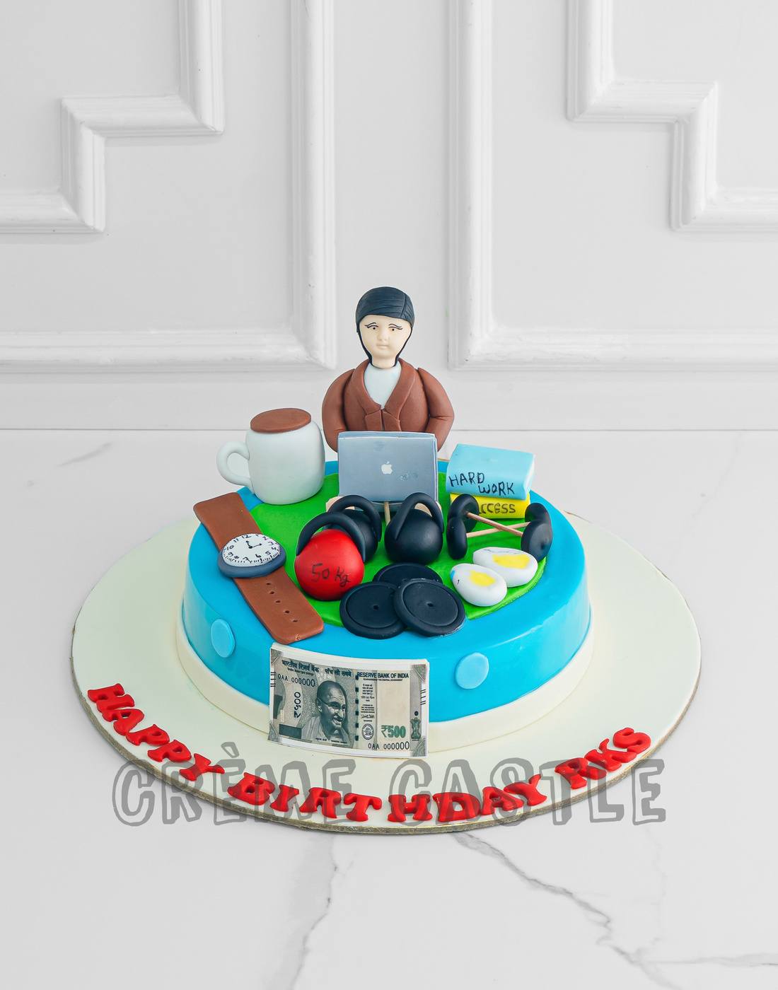 Bank theme birthday cake decorating/Kotak Mahindra Bank theme cake/semi  fondant - YouTube