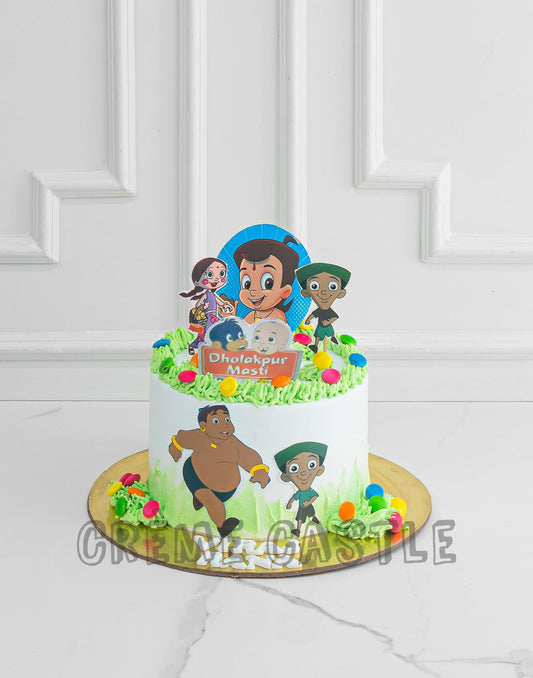 Chota Bheem Cutout Cake