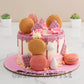Purple Drip Macaron Cake