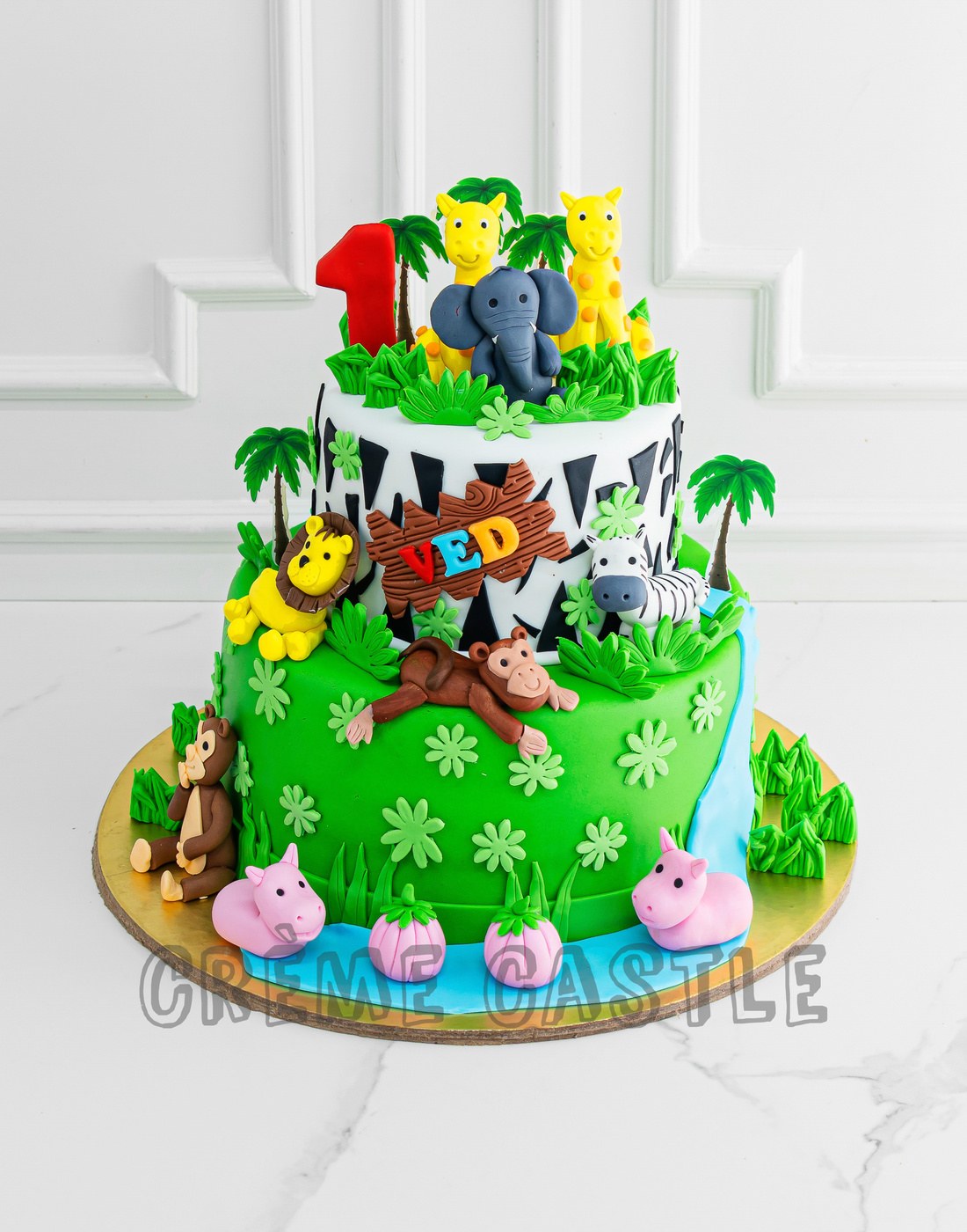 Zoo Birthday Cake - Decorated Cake by SugarMommas Custom - CakesDecor