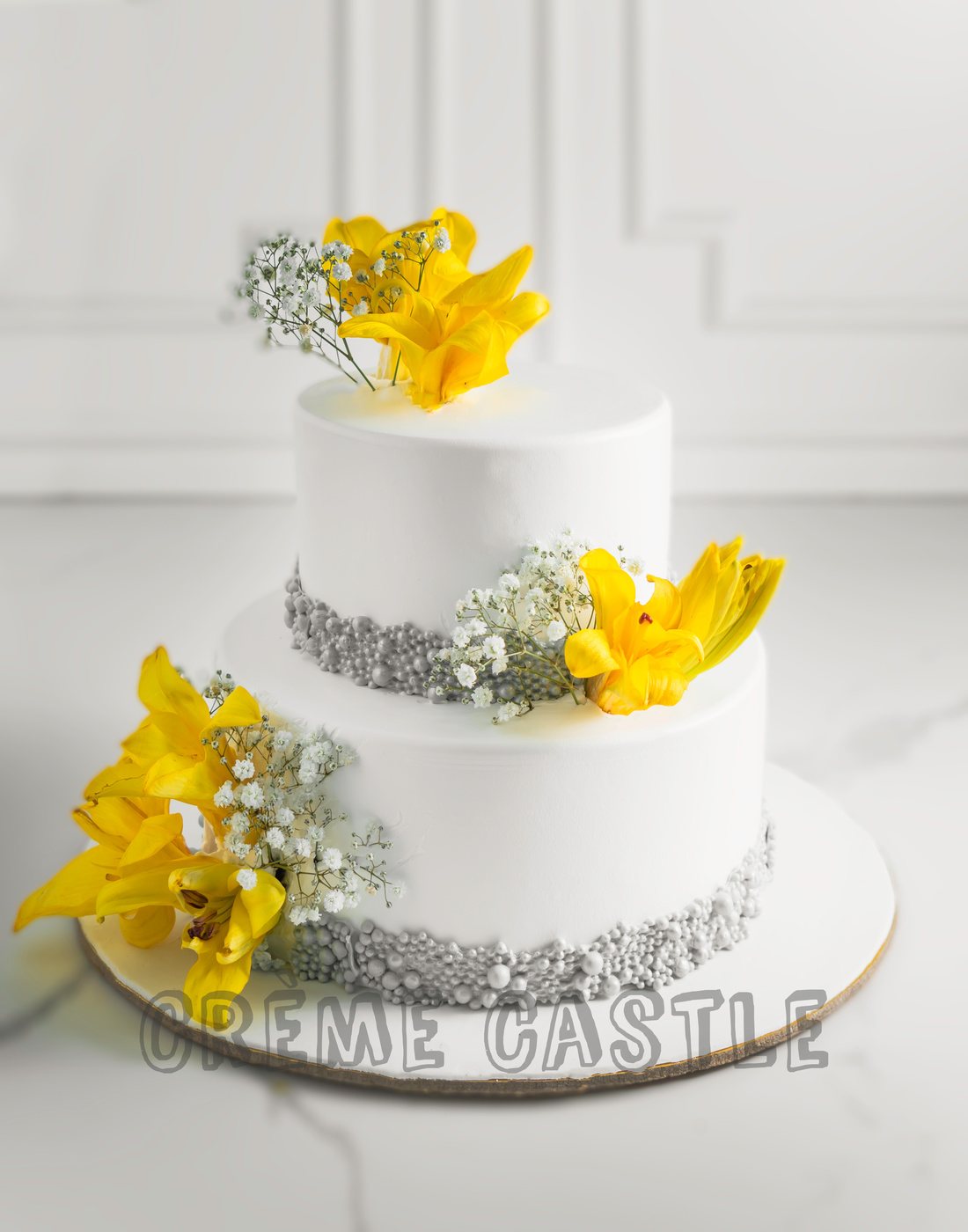 Yellow Wedding Cake | Creme Castle