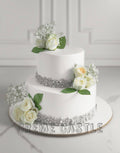 White Rose Wedding Cake