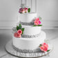 Rosy 3 Tier Wedding Cake