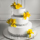 Yellow Lily Wedding Cake - Creme Castle