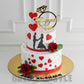 Couple Wedding Cake - Creme Castle