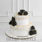 Black Rose Wedding Cake - Creme Castle