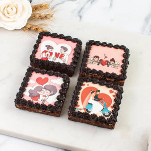 4 Customised Brownies