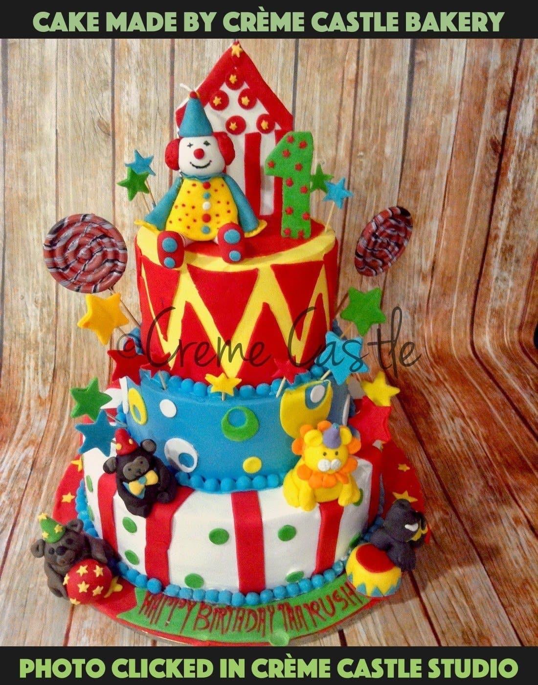 Carnival First Birthday - Decorated Cake by Ventidesign - CakesDecor